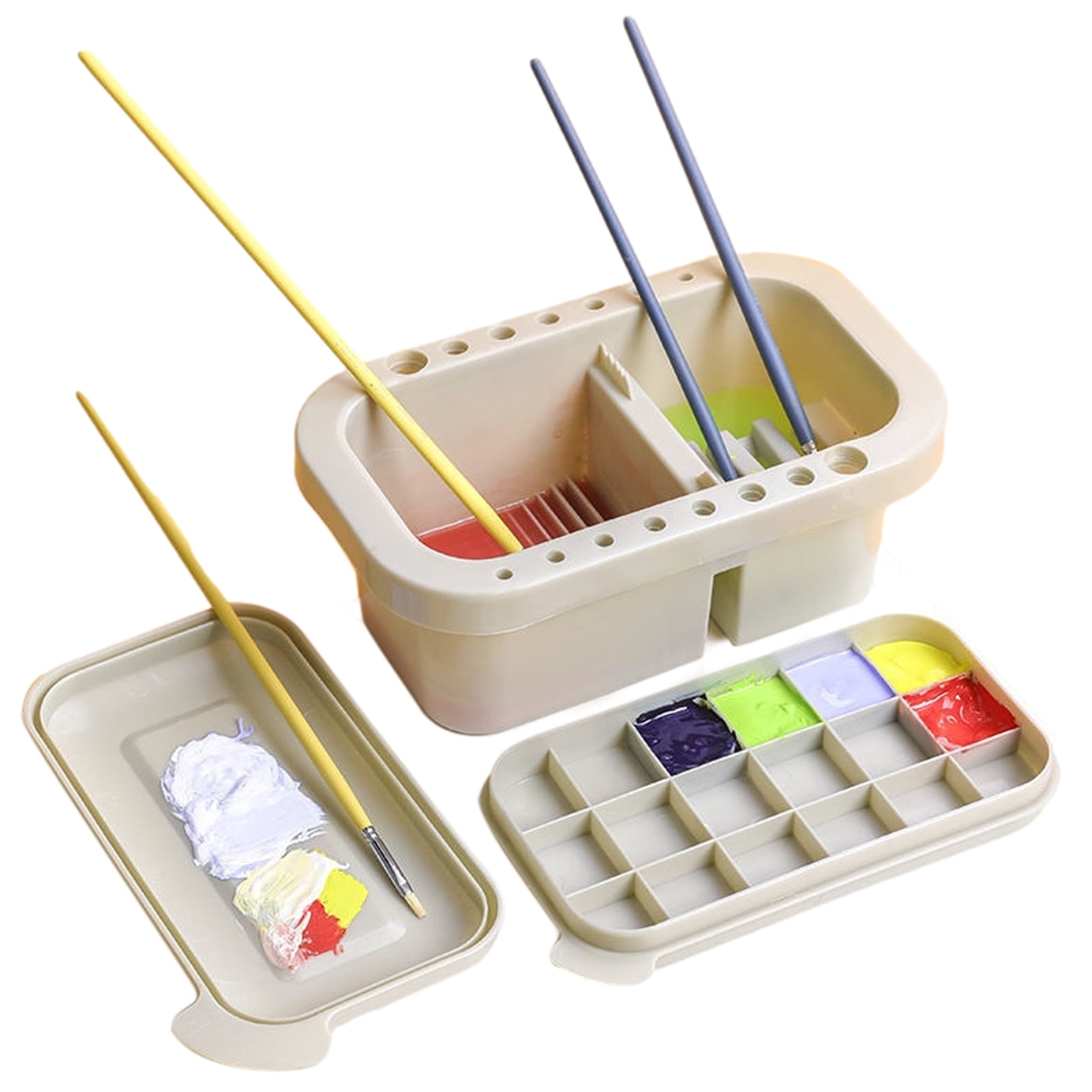Buy Paint Brush Cleaner Paint Brush Basin with Brushes Holder Paint
