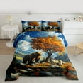 thumbnail image 2 of jejeloiu Jungle Wolf Bear Bedding Comforter Set,Natural Scenery Snow Mountain Twin Comforter Sets,Autumn Fall Maples Bedding Set For Kids,Super Cozy Room Decor Reversible,2 Pieces, 2 of 8