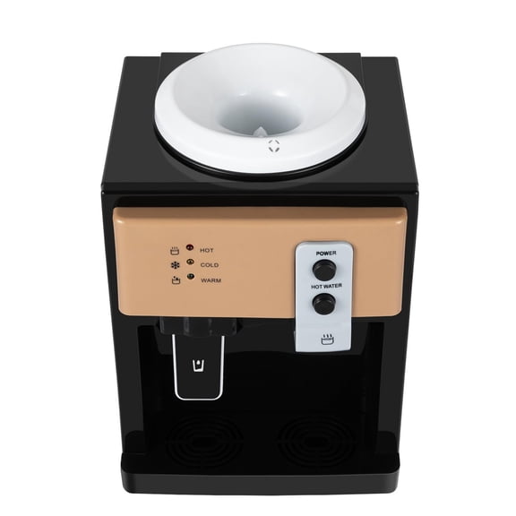 Top Loading Water Dispenser, Hot and Cold Water Cooler for 5 Gallon Bottles, 3 Temperature Settings with Room Temp Cold and Hot, Bedside Countertop Drinking Water Station, Black