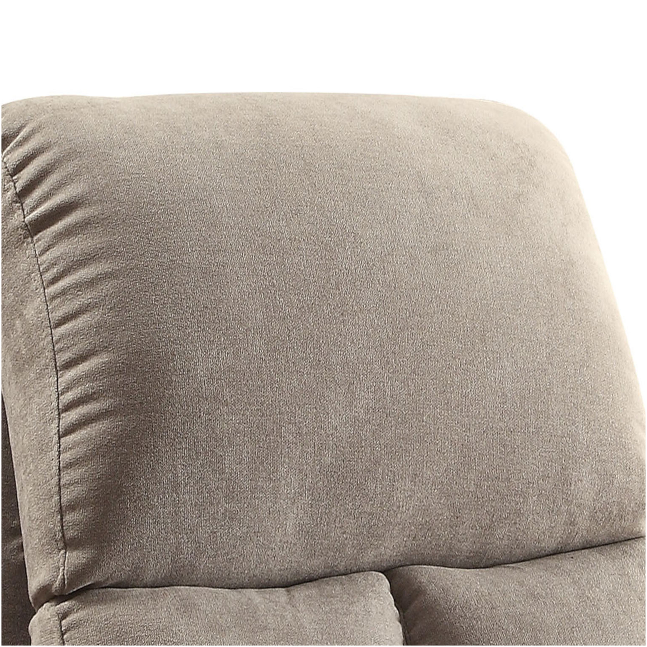 JERFIT Modern Fabric Recliner Chair with Cup Holders, Padded Arms and Memory Foam, Comfortable Living Room Reclining Chair, Grey
