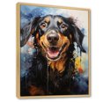 thumbnail image 2 of Designart "Delightful Dachshund" Animals Dog Floater Framed Canvas Wall Art, 2 of 5