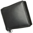 thumbnail image 4 of Zippered Bifold Men's Wallet Deluxe Credit Card Flip Genuine Lamb Leather P 1256, 4 of 8