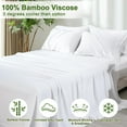 thumbnail image 6 of 6PCS 100% Rayon Derived from Bamboo_ Sheets Set Queen Size,Cooling Sheets for Hot Sleepers,Wider Elastic Band & 16" Deep Pocket,Luxury Silky Soft Breathable Bedding Set & Pillowcase,Peach Blush, 6 of 8