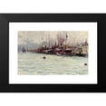 thumbnail image 2 of Fausto Zonaro 14x10 Black Modern Framed Museum Art Print Titled - Port of Galata, Istanbul, 2 of 5