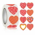 thumbnail image 2 of BNNG Heart Shaped Stickers Roll Glitter Heart Sticker for Valentine's Day Wedding Envelopes Self Adhesive Love Labels Party Decorations Teachers Supplies Anniversaries Decorative Label, 2 of 9
