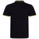 thumbnail image 2 of AWDis - Polo elástico para hombre (Negro/Amarillo), 2 of 2
