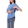 thumbnail image 7 of Edvintorg Breastfeeding Shirts Women Maternity Summer Clothes Solid Color Short Sleeve Double-Layer Nursing Tops Pregnancy Shirts for Women, 7 of 7