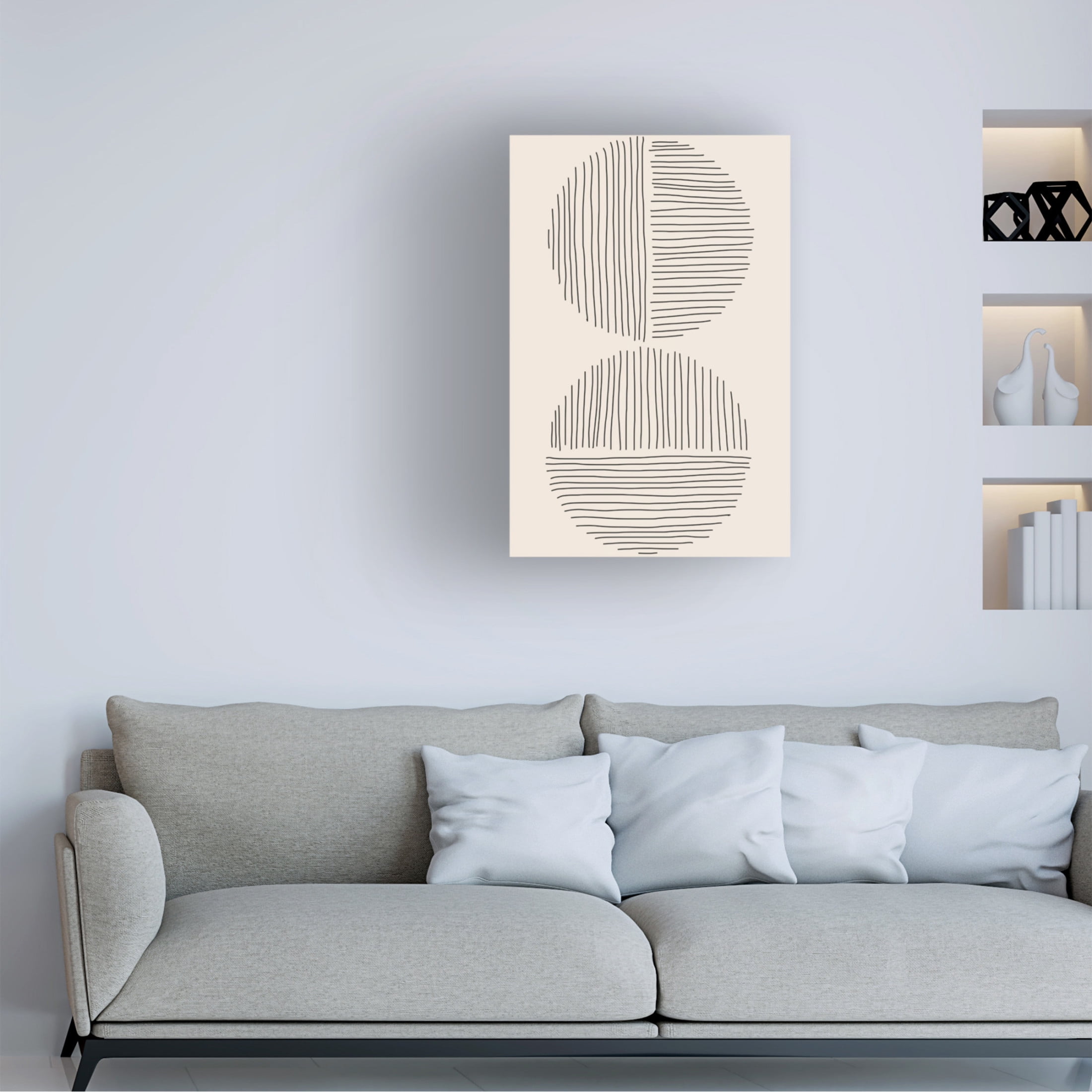 Trademark Fine Art jay stanley Minimal Circle Series 3 Canvas Wall Art
