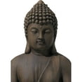 thumbnail image 3 of John Timberland Sitting Buddha Statue Sculpture Zen Asian Decor Outdoor Garden Yard Dark Sandstone Faux Stone Finish 29 1/2" High, 3 of 7