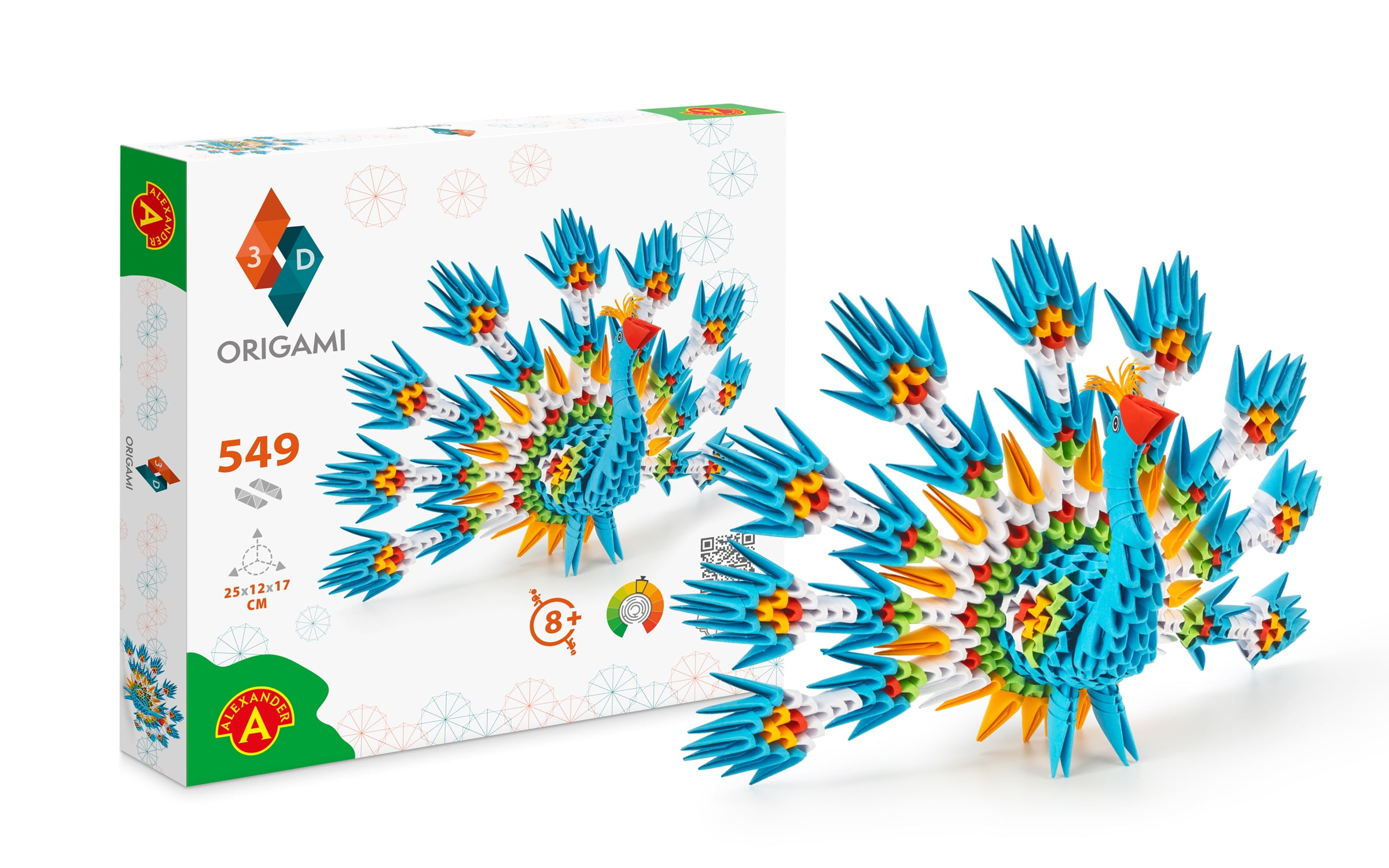 3D Paper Origami Peacock Kit