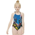 thumbnail image 3 of My Hero Academia Anime Children's One-piece Swimwear Halterneck Swimsuit Summer Beach Girl's Bathing Suits Breathable Beachwear, 3 of 7