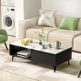 thumbnail image 4 of ASKMZ Coffee Table, Storage, Wood Modern wood table, with storage, for balcony or living room., 4 of 10
