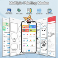 thumbnail image 3 of HOT Sticker Printer Print 6 Rolls with 7 Color Lighting Mode, Compatible IOS and Android, 3 of 4