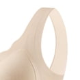 thumbnail image 5 of Womens Seamless Wireless Bra, Wide Strap V-Neck Breathable Casual Comfortable Smoothing Shaping Brassiere Beige XXL, 5 of 5