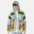 thumbnail image 2 of Balery African Women Sudadera ligera de manga larga con capucha y protección solar UPF 50+ para hombre y mujer, ideal para pesca y running-Small, 2 of 7