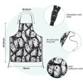 thumbnail image 7 of Black Halloween White Ghosts Kids Aprons for Girls and Boys,Adjustable Neck Strap Toddler Aprons for Kids Cooking Baking,23.6"x19", 7 of 7
