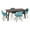 Aqua Blue, variant on Pemberly Row 5Pc Dining Set w/ Bench 4Bentwood Dining Chair in Blue&66"WD Table