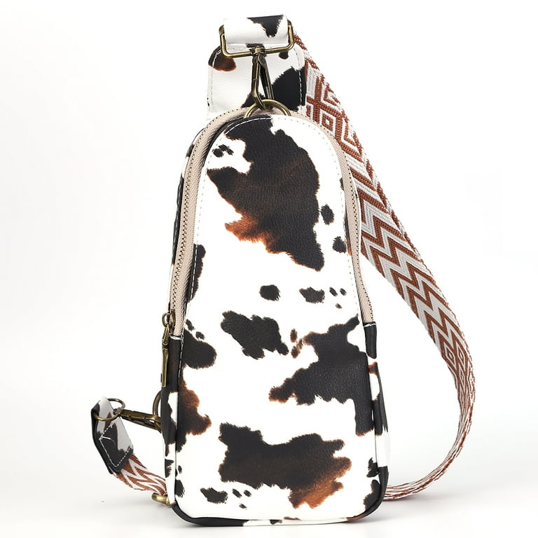 Black Western Leopard Crossbody Bag Women Cow Cheetah Print Girls