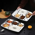 thumbnail image 6 of Necvior Stainless Steel Divided Plate Rectangular Dinner Trays Divided Dinner Plates, 6 of 13