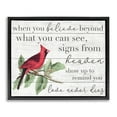 thumbnail image 2 of Stupell Industries Believe Love Never Dies Inspirational Cardinal Bird Word Design Jet Black Framed Floating Canvas Wall Art, 24x30, by Daphne Polselli, 2 of 5