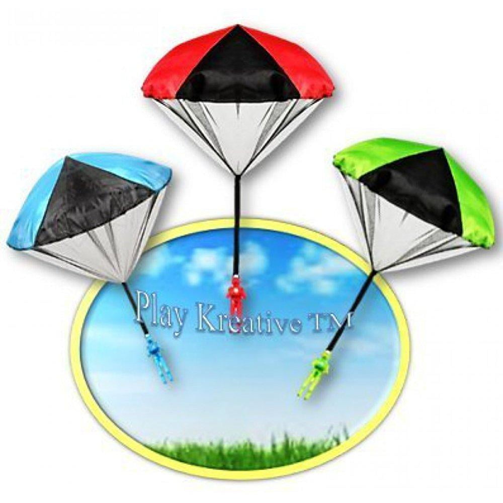 Play Kreative TM Light Up Paratrooper Parachute Kids Tangle Free Hand