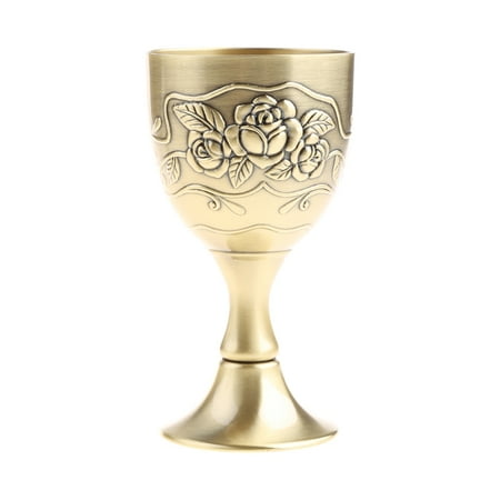 

YEUHTLL Metal Wine Glass European Style Antique Bronze Wine Cup White Russian Goblet