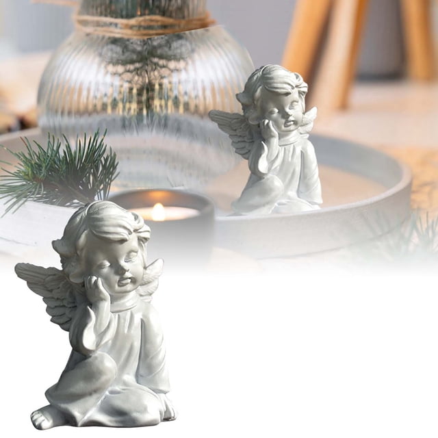 Fairy Tale Angel Sculpture Resin Bookcase Ornament Girl Statue for Living Room Home Decoration Crafts Desktop Display