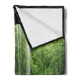 thumbnail image 2 of Natural Cave Soft Flannel Fleece Blanket, Still Waterfall in the Forest in Northern Alabama Habitat Ecosystem Scenery, Cozy Plush for Indoor and Outdoor Use, 60" x 80", Green Brown, by Ambesonne, 2 of 5