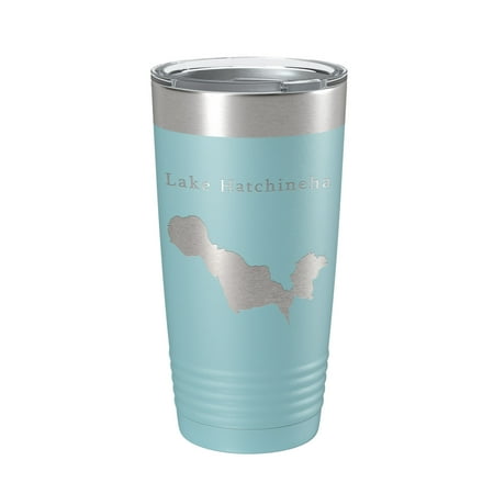 

Lake Hatchineha Map Tumbler Travel Mug Insulated Laser Engraved Coffee Cup Florida 20 oz Light Blue