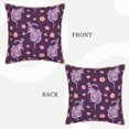 thumbnail image 3 of Fotbe Snake And Flower Pattern Velvet Decorative Throw Pillow Covers with Elegant Piping, Soft Plush Cushion Cover for Sofa, Bed, Car, Office-20"x20", 3 of 8