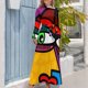 thumbnail image 4 of Vestido largo con cara de arte abstracto de estilo funky Lady Vestido de noche para mujer 2024 Vestido largo, 4 of 5