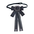 thumbnail image 1 of Estilo retro Pajarita Regalo Color sólido Bowknot Pin de solapa Niñas Ropa Decoración Moda negra para baile de graduación Chaleco de trabajo Correa Sunnimix Pajarita Corbata, 1 of 8