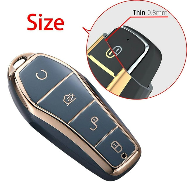 Langgg Auto Key Fob Cover Protector for Byd Atto 3 Replace High Quality Gray