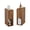 Rounded corner-Walnut set 2, variant on Wirrytor Mid-Century Modern Narrow Nightstand Set of 2 for Bedroom, Slim Bedside Table and Side End Table with 2 Drawers, Natural Oak