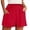 Red, variant on Women Solid Color Summer Pocket Casual Wide Leg Pants for Women Everyday Relaxed Fit Beach Home Wear Lightweight Loose Sports Shorts for Warm Weather Blue S