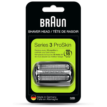 Series 3 32B Shaver Replacement Head Foil & Cutter Cassette for Braun Electric Razors,Black
