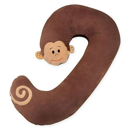 Snoogle Jr. Monkey Pillow in Brown