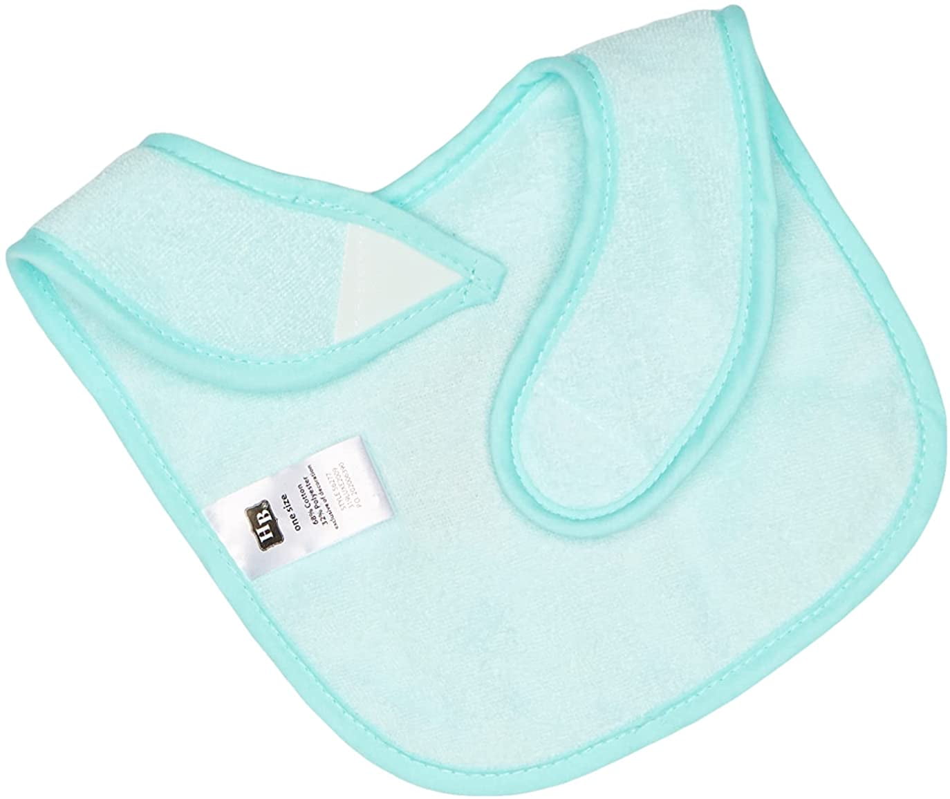 Hudson Baby Infant Cotton Terry Drooler Bibs with Fiber Filling 10pk, Neutral Pizza, One Size