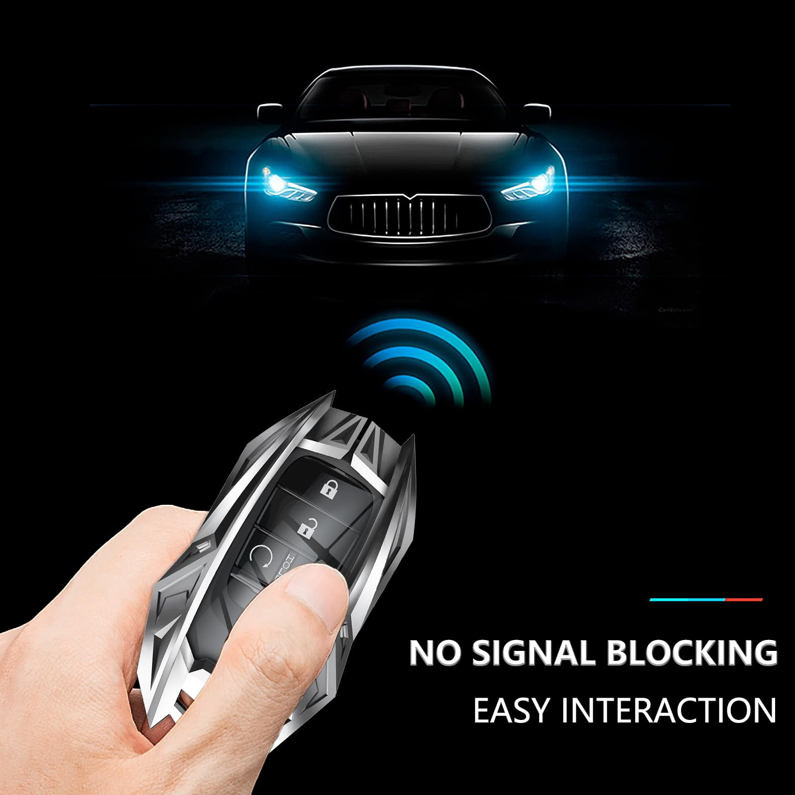 for Honda Key Fob Cover,Keychain,Zinc Alloy Protection Car Key Shell Case Compatible with Honda Holder Smart Remote Keyless Entry Keyshell Accessories