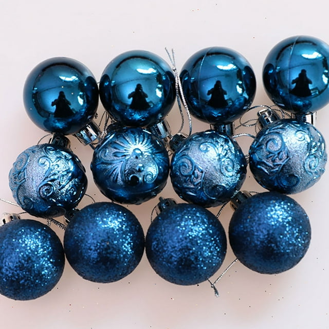 mmirethe 12x Elegant And Delicate Christmas Tree Balls Durable Construction For Season Champagne 1Set