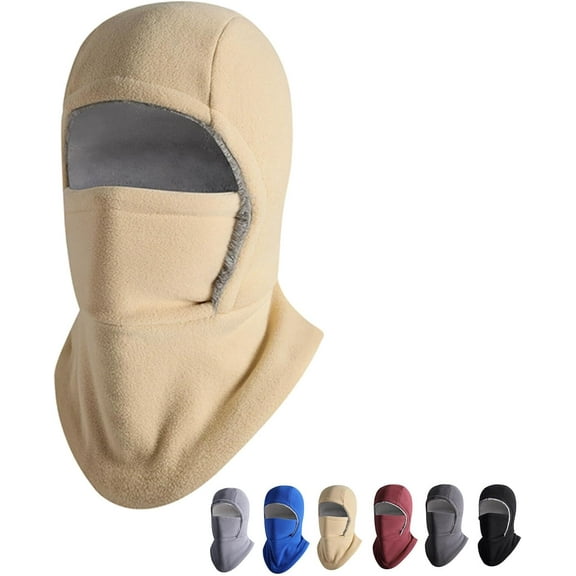 Winter Warmth 2-in-1 Hat & Face Mask, Unisex Windproof & Warm for Cold Weather Outdoor Work, Ski, and Daily
