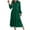 Green, variant on Women Long Sleeve Dress Casual Solid Color Button Down V Neck Collared Shirt Dresses Tiered Flowy A Line Fall Outfit