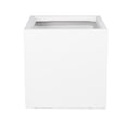 thumbnail image 5 of LeisureMod Fern Fiberstone and MGO Clay Planter, Mid-Century Modern Square Planter Pot for Indoor and Outdoor (White, 20 Inch), 5 of 10