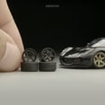 thumbnail image 4 of BNDS 1/64 ABS Wheels Rubber Tires by GOLD Assembly Rims Modified Parts JDM VIP Style for Model Car Vehicle 4pcs Set S BC26403S-GD, 4 of 5
