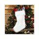 thumbnail image 2 of 1pc White Plush Christmas Stocking Ornament, Gift Bag For Christmas Tree Decorations, 2 of 5