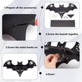 thumbnail image 4 of Gothic Bat Shelf Black Wooden Wall Mounted Crystal Shelf Display 14.9x7.8in, 4 of 7