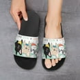 thumbnail image 6 of GZHJMY Stylish Slides for Women Men, Cute Doodle French Bulldog Soft Flexible Slip-on Sandals Slippers, 6 of 7