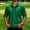 Green, variant on Mens Waffle Knited Polo Shirts Short Sleeve Quick Dry Jacquard Performance Moisture Wicking Casual Pocket Golf Shirts for Men Big and Tall Size M-3XL Wine