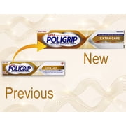 Poligrip Super Extra Dental Care Denture All-Day Adhesive Cream, Zinc Free, 2.2 oz
