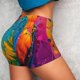 thumbnail image 4 of Fotbe Vibrant Parrot Splash Art Shorts Sin Costuras – Shorts Deportivos de Cintura Alta para Mujer, Elásticos para Gimnasio, Yoga, Running o Ciclismo-X-Large, 4 of 8